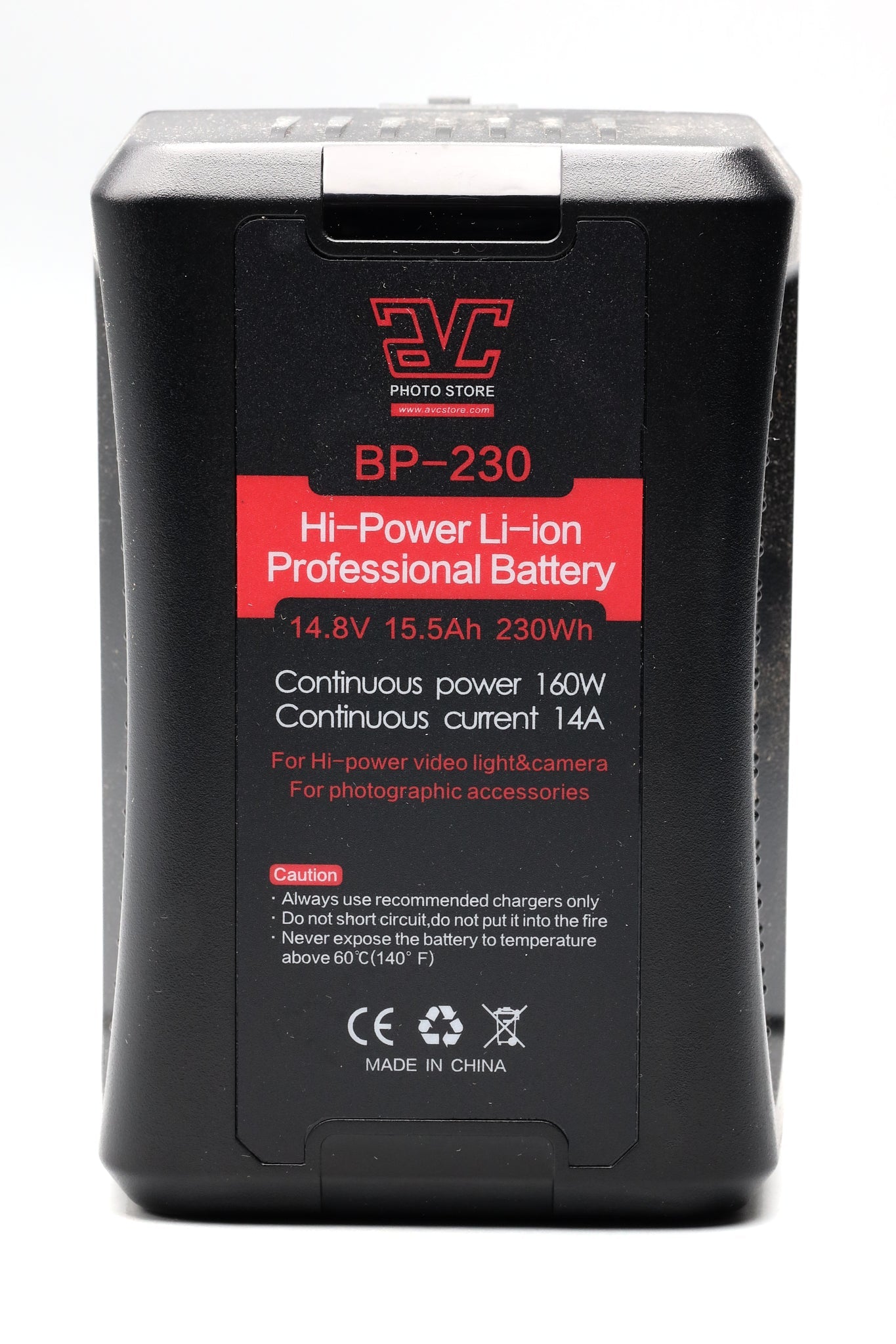 AVC, AVC BP230 Li-Ion Professional V-Mount Battery, 14.8V 15.5Ah 230Wh