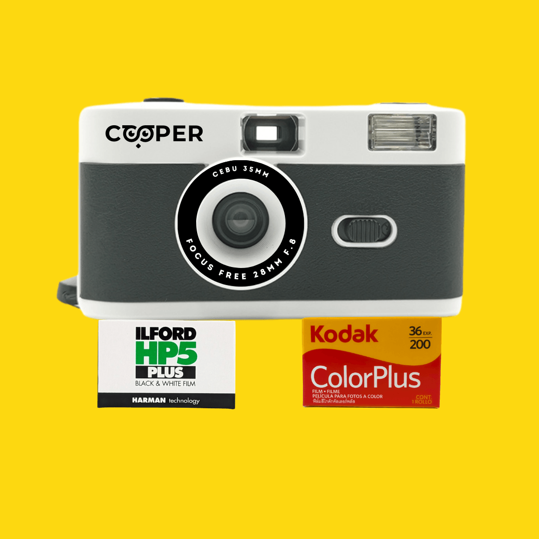 Coopérateur, Appareil photo à pellicule 35 mm Pack de démarrage réutilisable avec flash et pellicule