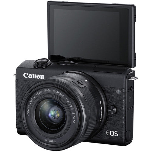 Canon, Appareil photo sans miroir Canon EOS M200, objectif EF-M 15-45mm f/3.5-6.3 IS STM, noir