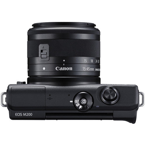 Canon, Appareil photo sans miroir Canon EOS M200, objectif EF-M 15-45mm f/3.5-6.3 IS STM, noir