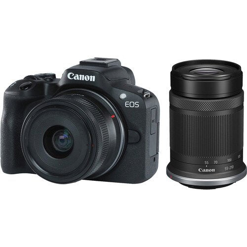 Canon, Appareil photo sans miroir Canon EOS R50, RF-S 18-45mm f/4.5-6.3 IS STM + RF-S 55-210mm f/5-7.1 IS STM