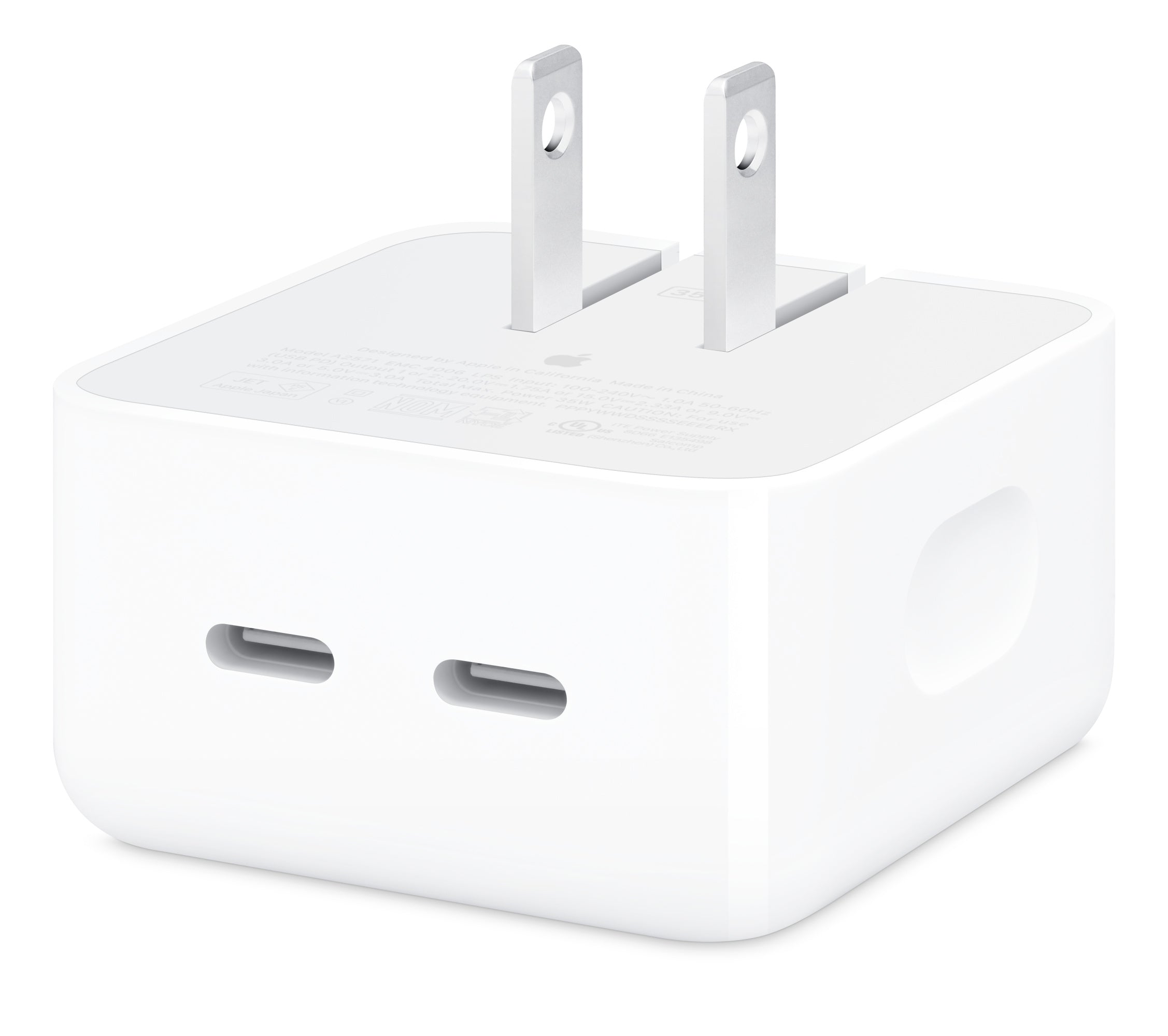 APPLE, Apple MHJ83LL/AB Adaptateur secteur USB-C 35 W + câble USB-C+C vers Lightning