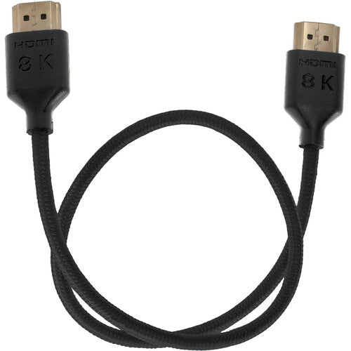 KONDOR BLEU, Condor Blue 8K HDMI 2.1 17" Braided Cable F/On-Camera Monitors, Black