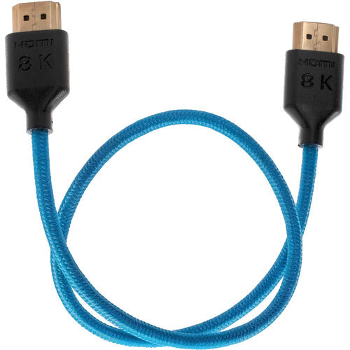 KONDOR BLEU, Condor Blue 8K HDMI 2.1 17" Braided Cable F/On-Camera Monitors, Blue