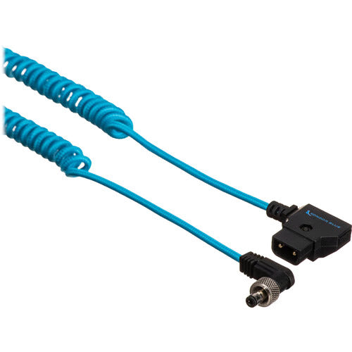 KONDOR BLEU, Condor Blue Coiled D-Tap to Locking DC 2.1mm Right Angle Cable (Atomos Ninja/Shogun)