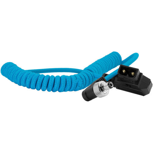 KONDOR BLEU, Condor Blue Coiled D-Tap to Locking DC 2.5mm Right Angle Cable (Video Assist Monitor)