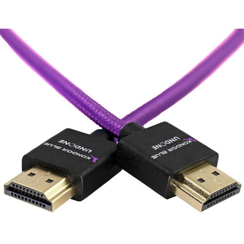 KONDOR BLEU, Condor Blue Gerald Undone HDMI to HDMI 16" Braided Cable (Purple) (EOL)