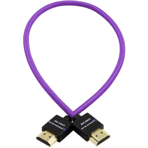 KONDOR BLEU, Condor Blue Gerald Undone HDMI to HDMI 16" Braided Cable (Purple) (EOL)