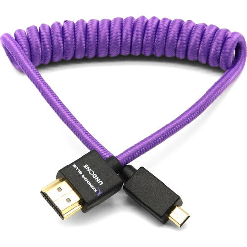 KONDOR BLEU, Condor Blue Gerald Undone Micro HDMI to Full HDMI Cable 12"-24" Coiled