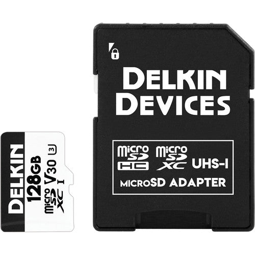 Delkin, Delkin DDMSDW660128 Carte mémoire Advantage UHS-I MicroSDXC 128 Go avec adaptateur SD (EOL)