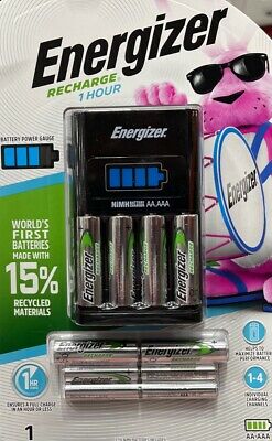 ENERGIZER, Energizer Recharge 1 Hour Charger Kit w/6 AA, 4 AAA NiMH Rechargeable Batteries