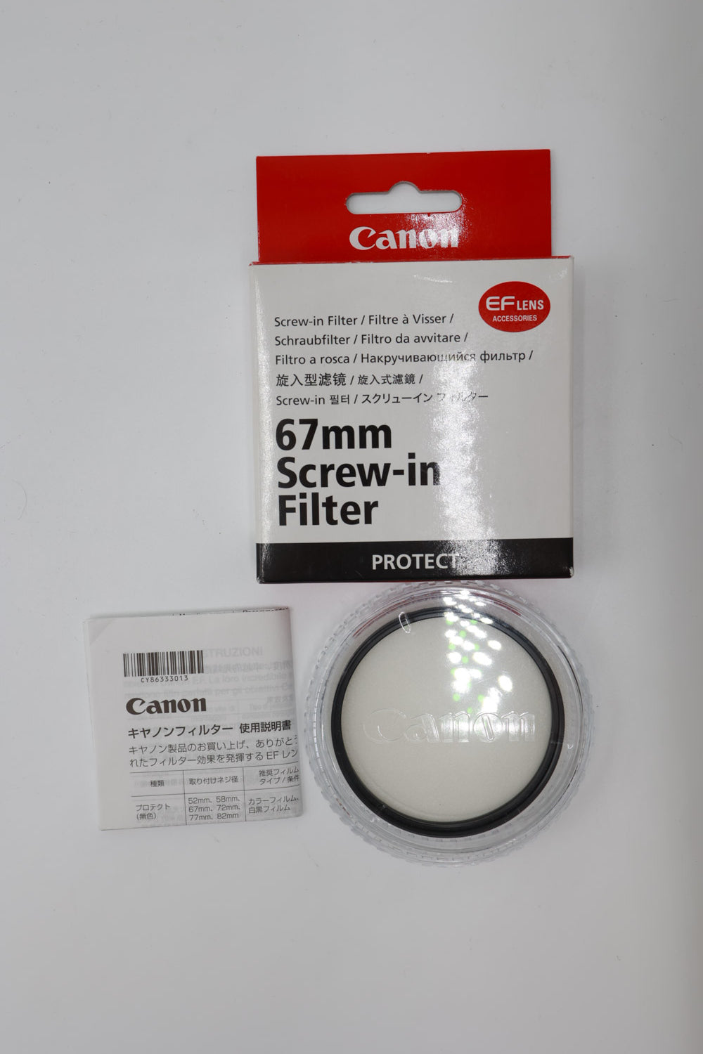 Canon, Filtre à visser Canon 67mm, usagé