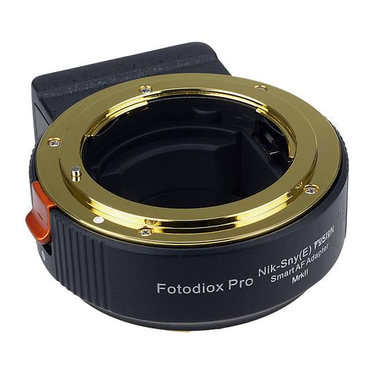 PHOTODIOX, FotodioX NKGSNEFSNMK2 Adaptateur Fusion Smart AF Mark II, Objectif Nikon Nikkor F Mount G-Type vers Sony E-Mount