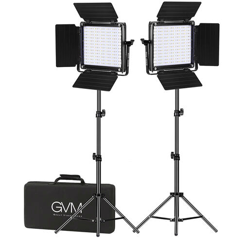 MGM, GVM 800D2L RGB LED Studio 2-Video Light Kit