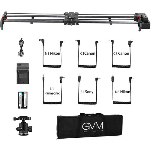 MGM, GVM SLIDER120 Support de caméra motorisé sans fil en fibre de carbone (47")