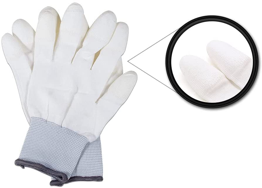 VSGO, Gants de nettoyage antistatiques (blancs) ×1paire