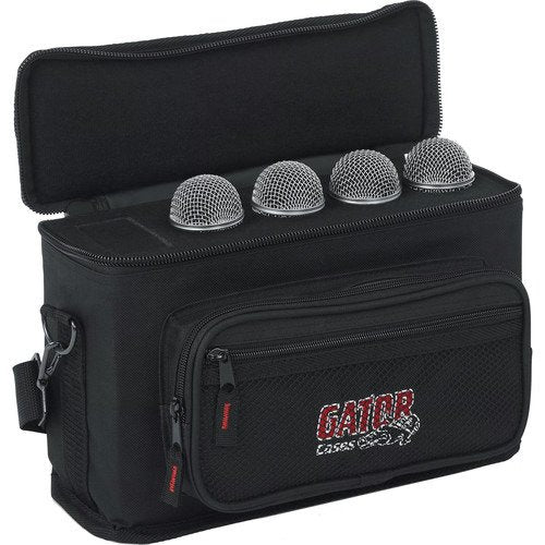 CADRE DE TRAVAIL DE L'ALLIGATOR, Gator Frameworks GM-4 4 Drop Mic Padded Bag