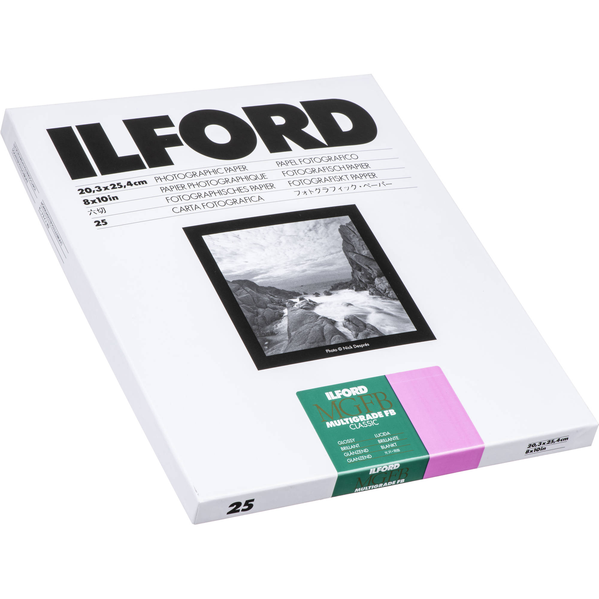 ILFORD, Ilford 1171972 MGFB1K Classic 8'' x 10'' 25 Feuilles