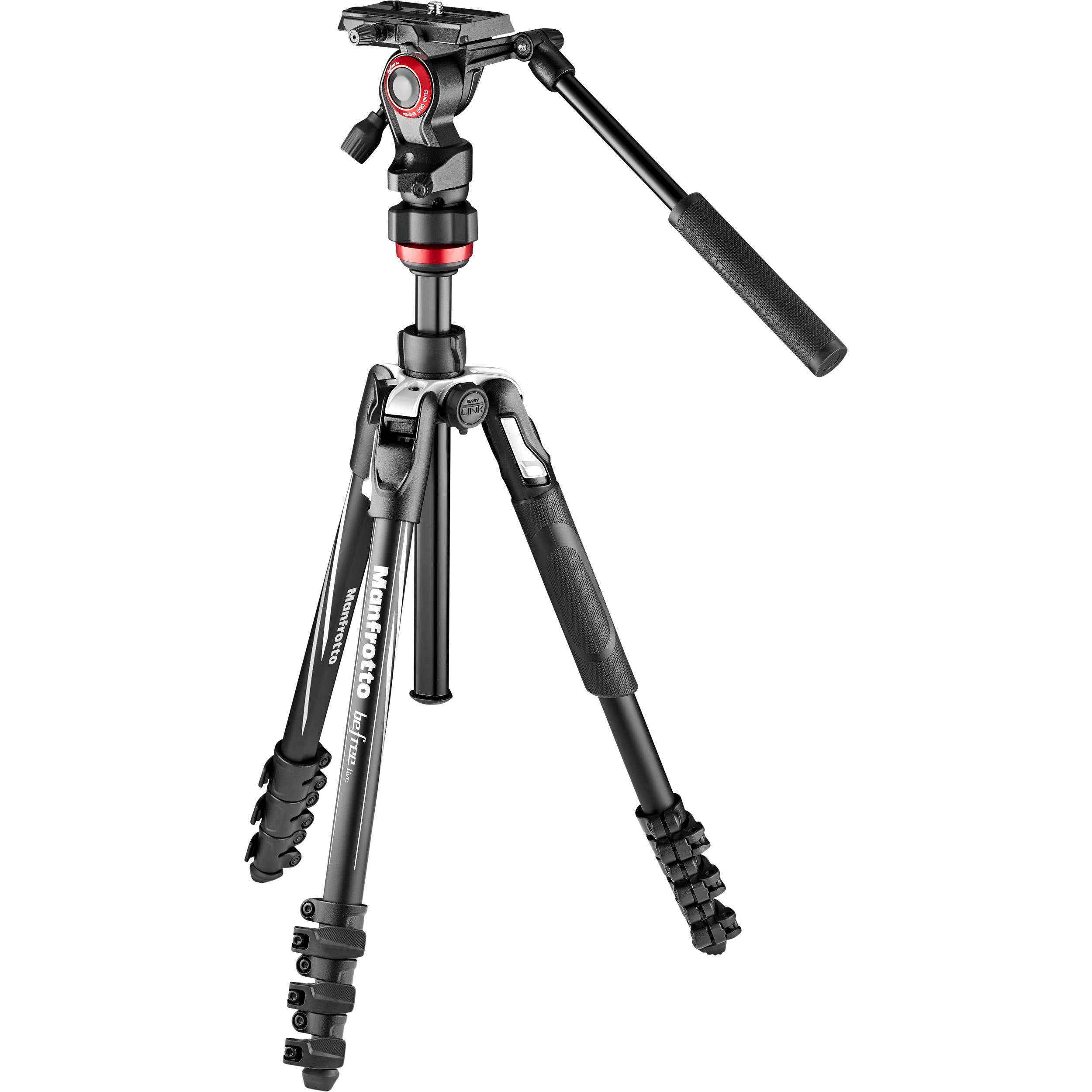 manfrotto, Kit trépied Manfrotto Befree Live en aluminium avec mallette et deux plaques de fixation rapide de remplacement.