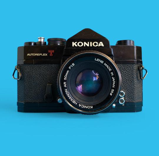 Konica, Konica Autoreflex T Caméra Vintage SLR 35mm avec Objectif Konica f/1.8 50mm