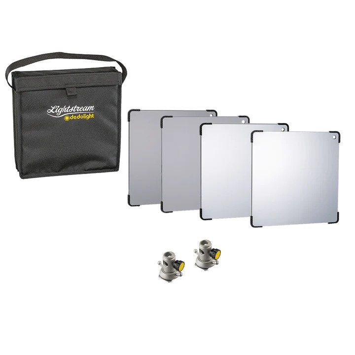 LIGHTSTREAM, Lightstream 25x25cm Kit de démarrage pour réflecteurs, #1-4 réflecteurs avec étui de protection et 2 supports de montage