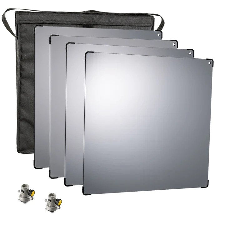 LIGHTSTREAM, Lightstream 50x50cm Kit de démarrage pour réflecteur, #1-4 réflecteurs avec étui protecteur et 2 supports de montage