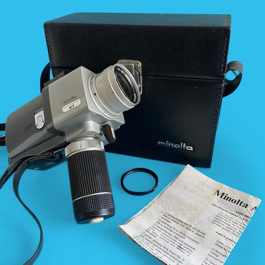 MINOLTA, Minolta Autopak-8 K7 Super 8 Movie Cine Camera avec étui en cuir