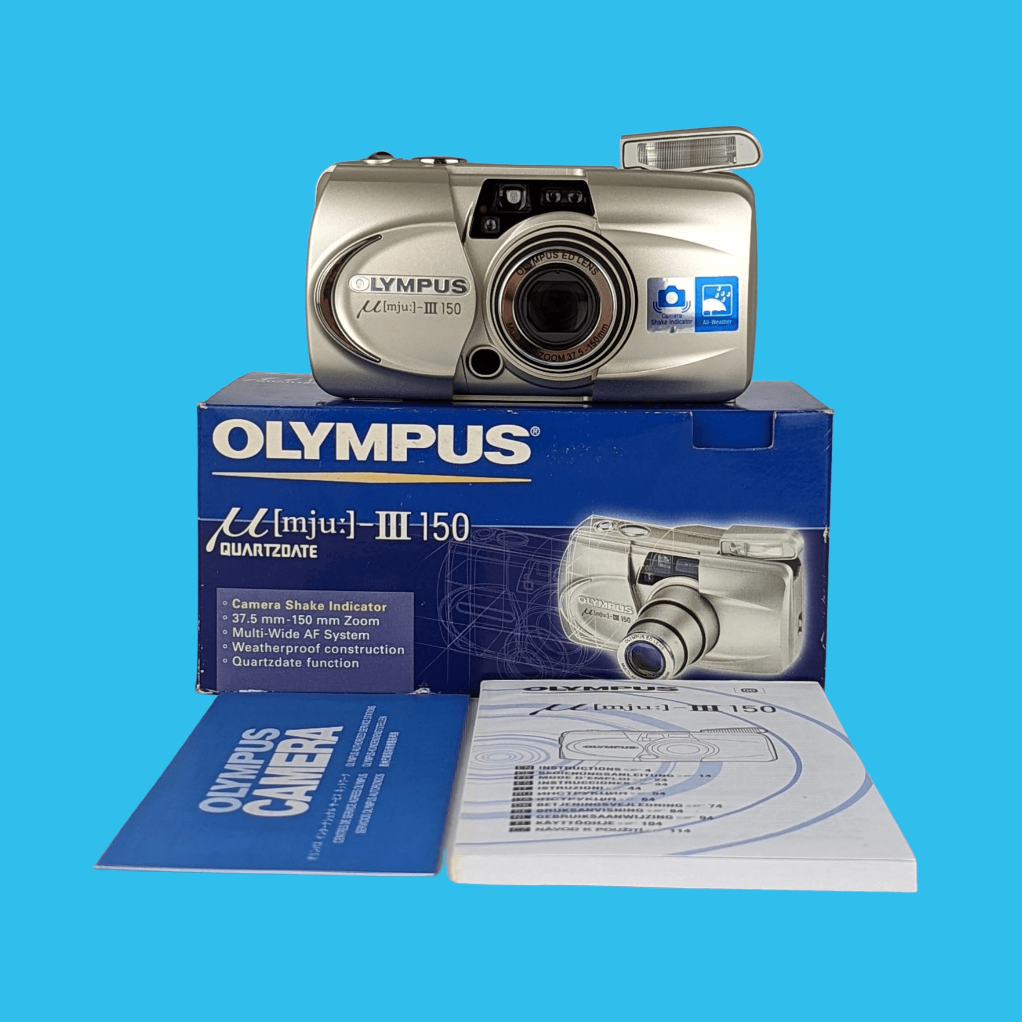 Olympus, NEUF - Olympus Mju III Zoom 150 35mm Film Camera Point and Shoot