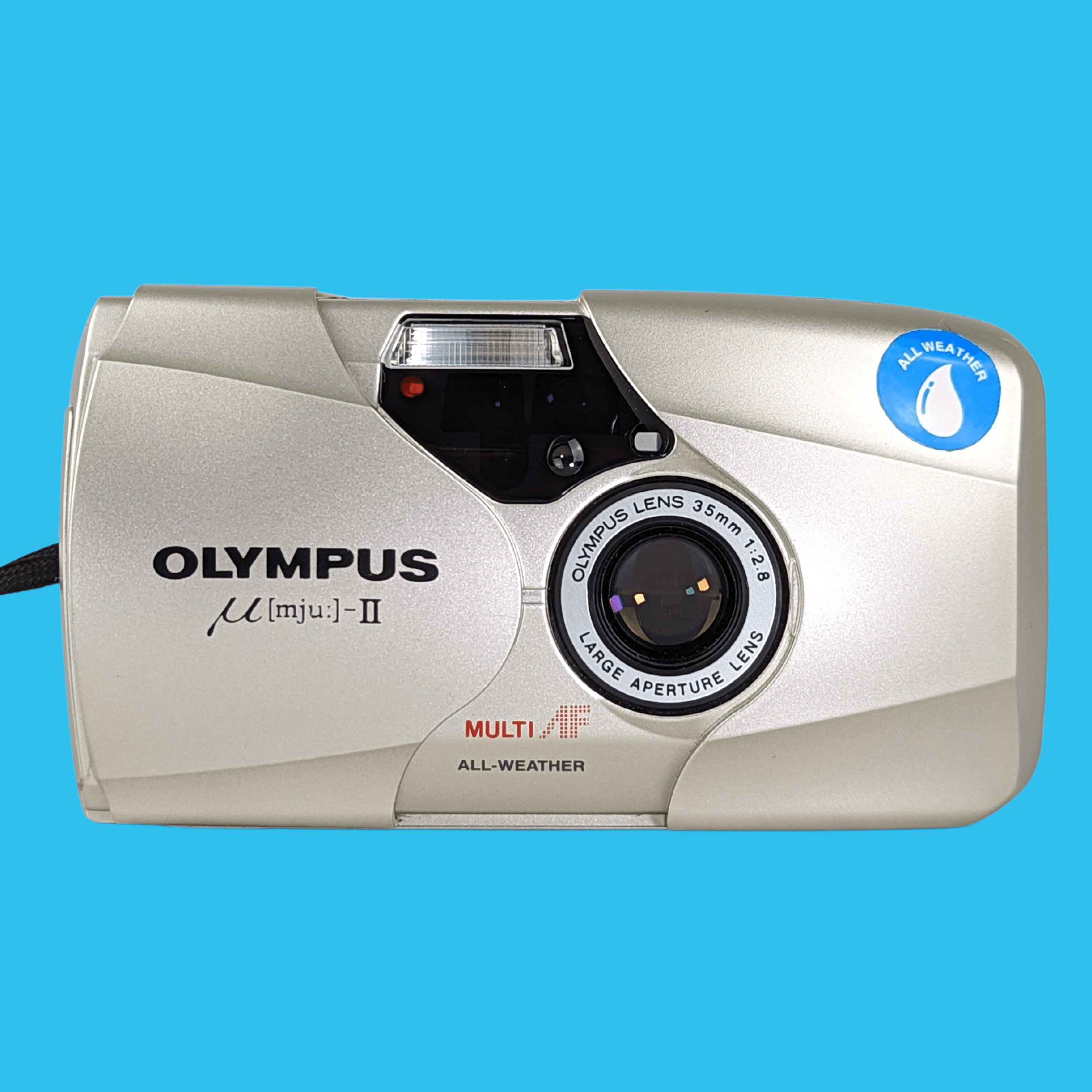 Olympe, Olympus Mju ii Silver 35mm Film Camera Point and Shoot