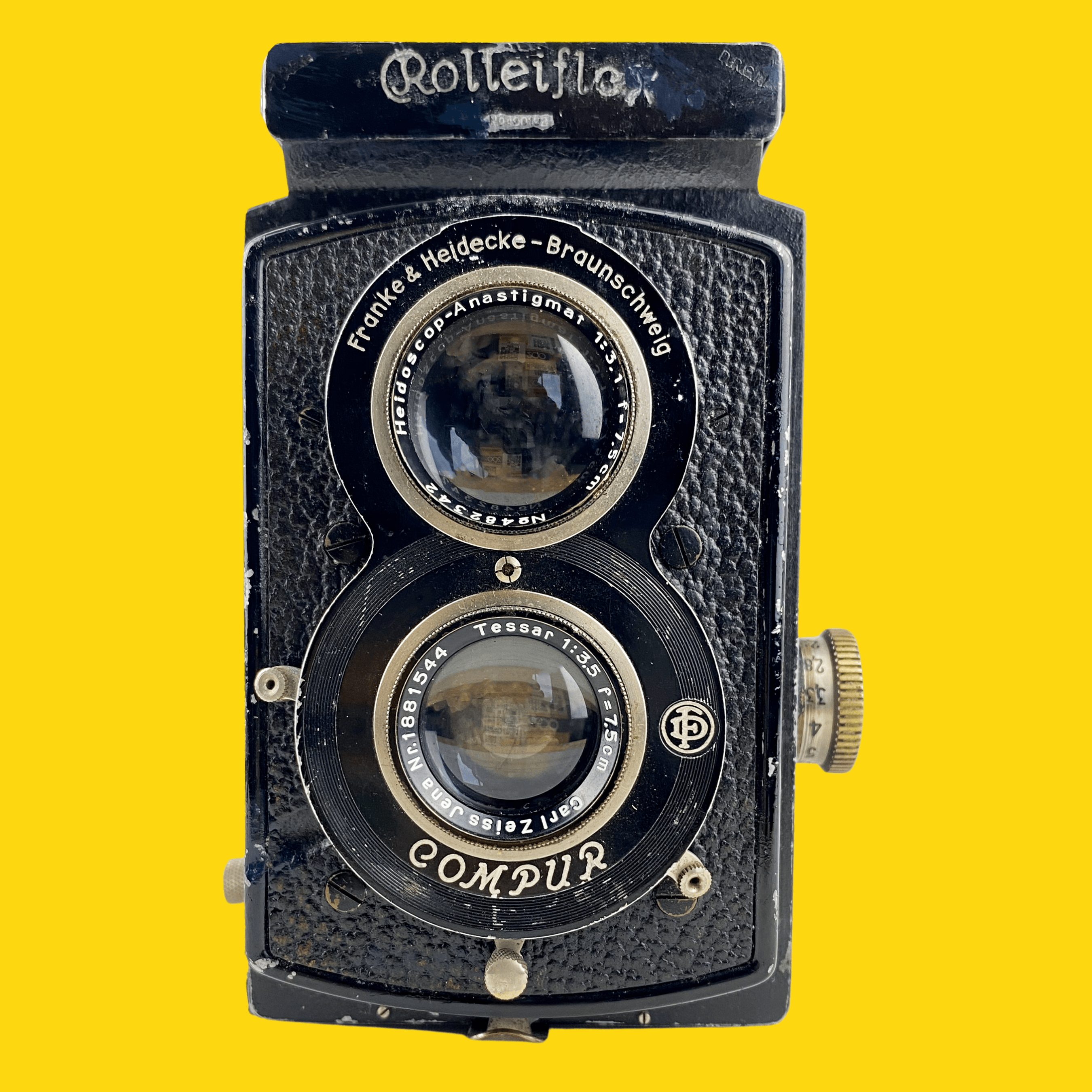 Rollieflex, Rollieflex Old Standard 621 avec objectif 75mm F3.8. TLR 6X6 Appareil photo moyen format.