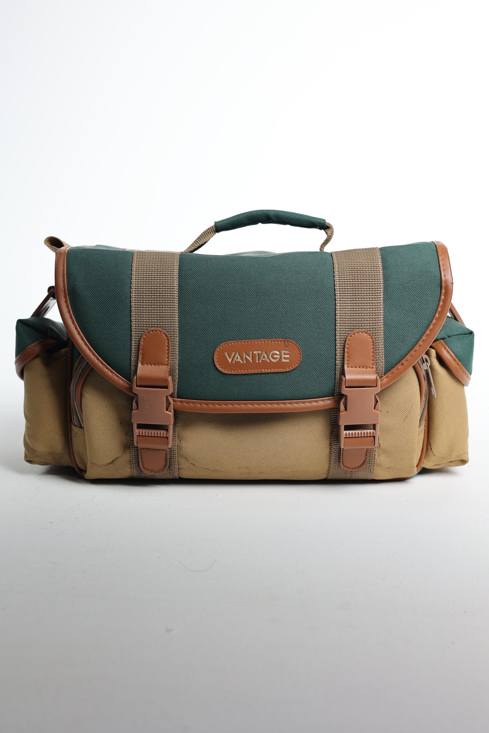 VANTAGE, Sac à bandoulière Vantage Green/Tan Vintage. Utilisé