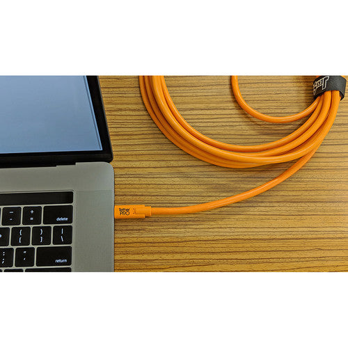 OUTILS TETHER, Tether Tools CUC2615-ORG Câble Tetherpro USB Type-C mâle vers Mini USB 2.0 Tybe-B mâle 8 broches (15' Orange)