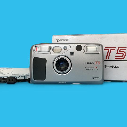 Yashica, Yashica T5 Silver 35mm Film Camera Point and Shoot (No Box included)